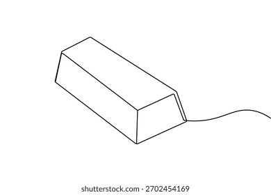 Barra de oro elegante obra de arte continua de una línea en estilo de Vector de contorno minimalista moderno