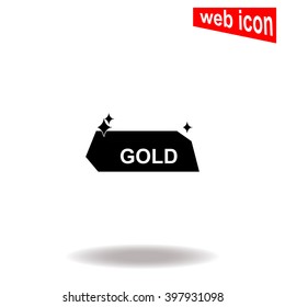 Gold bar icon. 