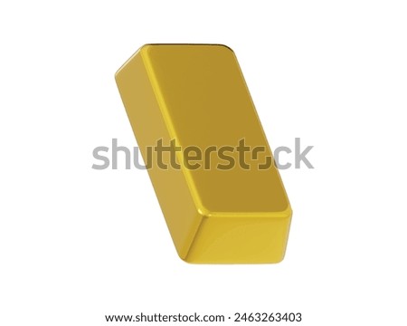  Gold bar icon 3d render illustration