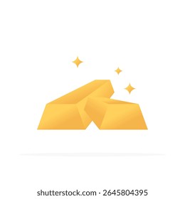 gold bar icon, colored flat vector. modern and minimalist design