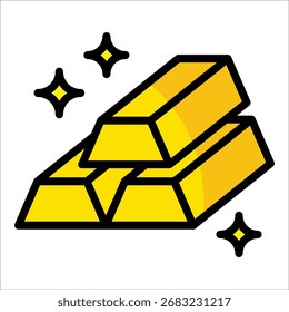 Elemento de icono de barra de oro para el diseño