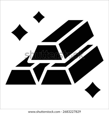 Gold Bar Icon Element For Design