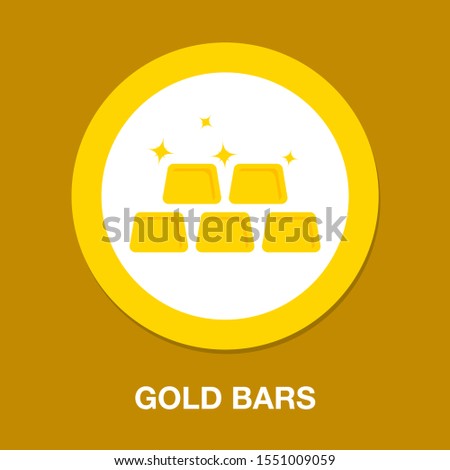 gold bar icon, golden bars, money symbol