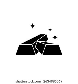 Icono de barra de oro, Vector moderno aislado sobre fondo blanco.