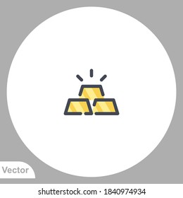 Gold bar icon sign vector,Symbol, logo illustration for web and mobile