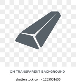Gold bar icon. Trendy flat vector Gold bar icon on transparent background from Luxury collection. 
