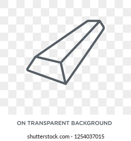 Gold bar icon. Trendy flat vector Gold bar icon on transparent background from Luxury collection. High quality filled Gold bar symbol use for web and mobile
