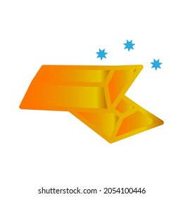Icono de barra de oro en la ilustración de diseño vectorial de moda
