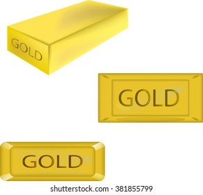 gold bar . Icon Vector .