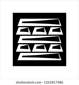 Gold Bar Icon Vector Art Illustration