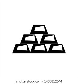 Gold Bar Icon Vector Art Illustration