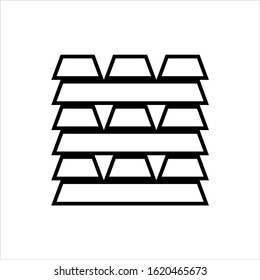 Gold Bar Icon Vector Art Illustration