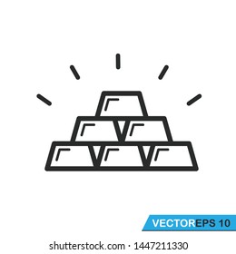 gold bar icon vector design template
