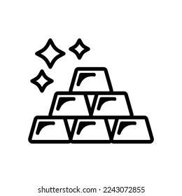 plantilla de diseño vectorial de icono de barra dorada en fondo blanco