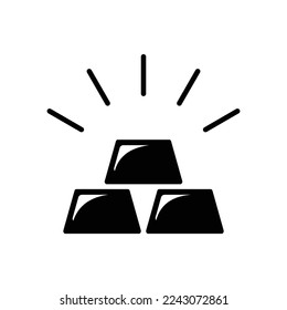 plantilla de diseño vectorial de icono de barra dorada en fondo blanco