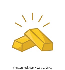 gold bar icon vector design template in white background