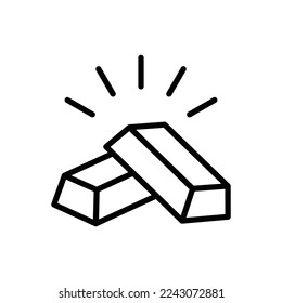 plantilla de diseño vectorial de icono de barra dorada en fondo blanco