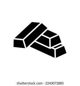 gold bar icon vector design template in white background