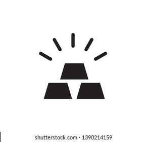 Gold bar icon vector illustration