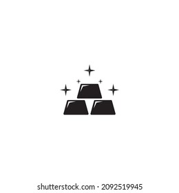 Goldbarren-Symbol Vektorgrafik-Design-Vorlage.