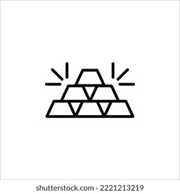 Ilustración vectorial de icono de barra dorada sobre fondo blanco. EPS 10