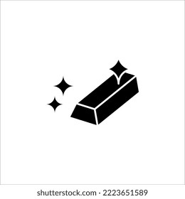 Gold bar icon vector illustration on white background. EPS 10