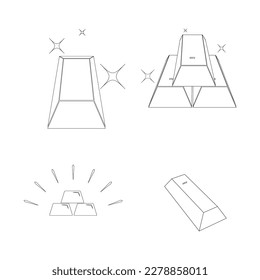 gold bar icon vector illustration design template.