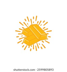 gold bar icon vector illustration design template.
