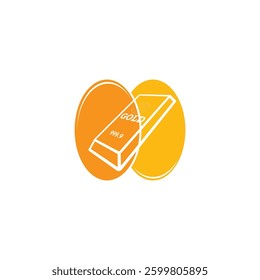 gold bar icon vector illustration design template.