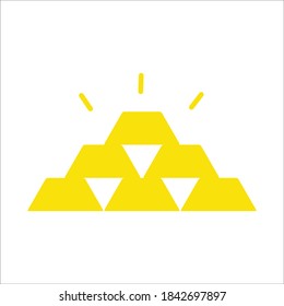 Ilustración de la plantilla del logotipo del vector de iconos de la barra de oro Ilustración