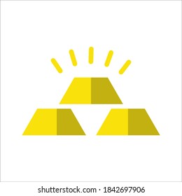 Ilustración de la plantilla del logotipo del vector de iconos de la barra de oro Ilustración