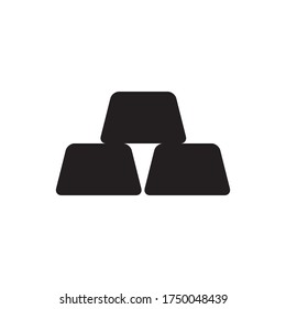 Gold Bar Icon Vector im trendigen Flachdesign
