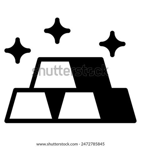 Gold Bar icon for web, app, infographic, etc