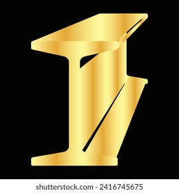 Gold bar icons, ingot. Symbol of richness currency investment, treasury luxury rich