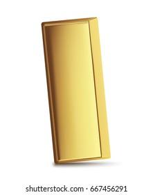 gold bar isolated on white background