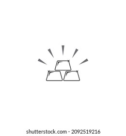 gold bar line icon vector illustration design template.