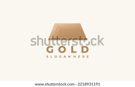 Gold Bar logo designs, Gold Shield logo template, Finance Gold logo