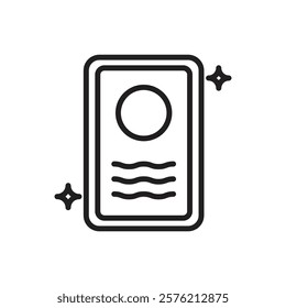 Gold Bar Outline Icon Vector Illustration