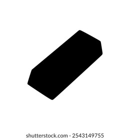 Gold bar silhouette vector illustration on white background. High-quality gold bullion, ideal for finance, investment, wealth, and luxury themes. Editable graphic resources for many purposes.