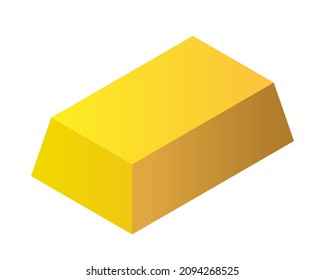 Gold bar. Vector clipart for game design. Set of Game Platforms. Items for Games.