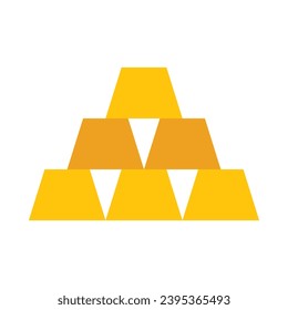 Gold Bar Vector Flat Icon For Personal And Commercial Use.
