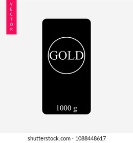 Gold bar vector icon, logo