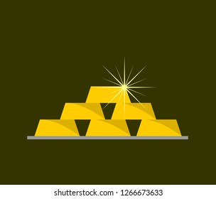 gold bar vector illustration
