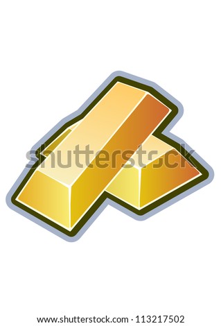 Gold bar. Vector illustration