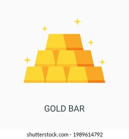 Gold bar vector illustration background in flat style. Suitable for web banners, social media, postcard, presentation and many more.