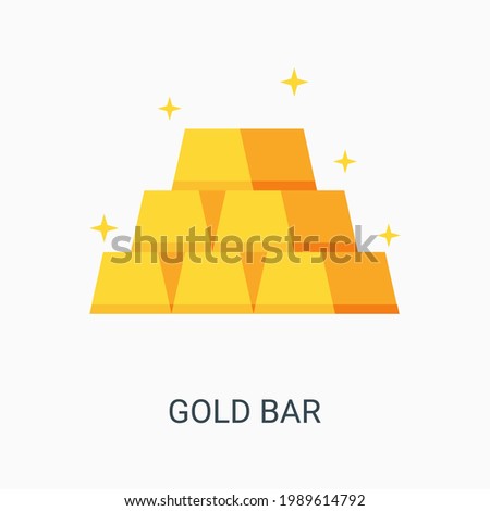 Gold bar vector illustration background in flat style. Suitable for web banners, social media, postcard, presentation and many more.
