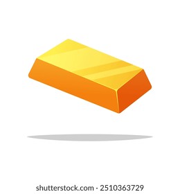 Vetor de barra dourada isolado em fundo branco.