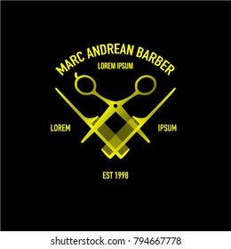 gold barber logo