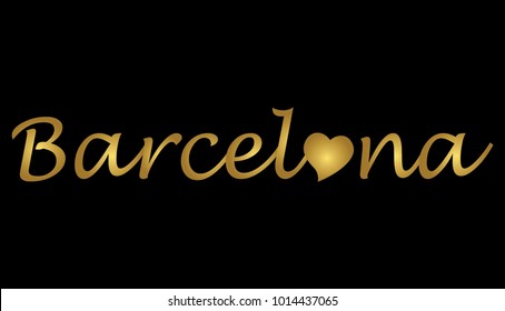Gold Barcelona Writing