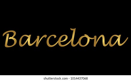 Gold Barcelona Writing